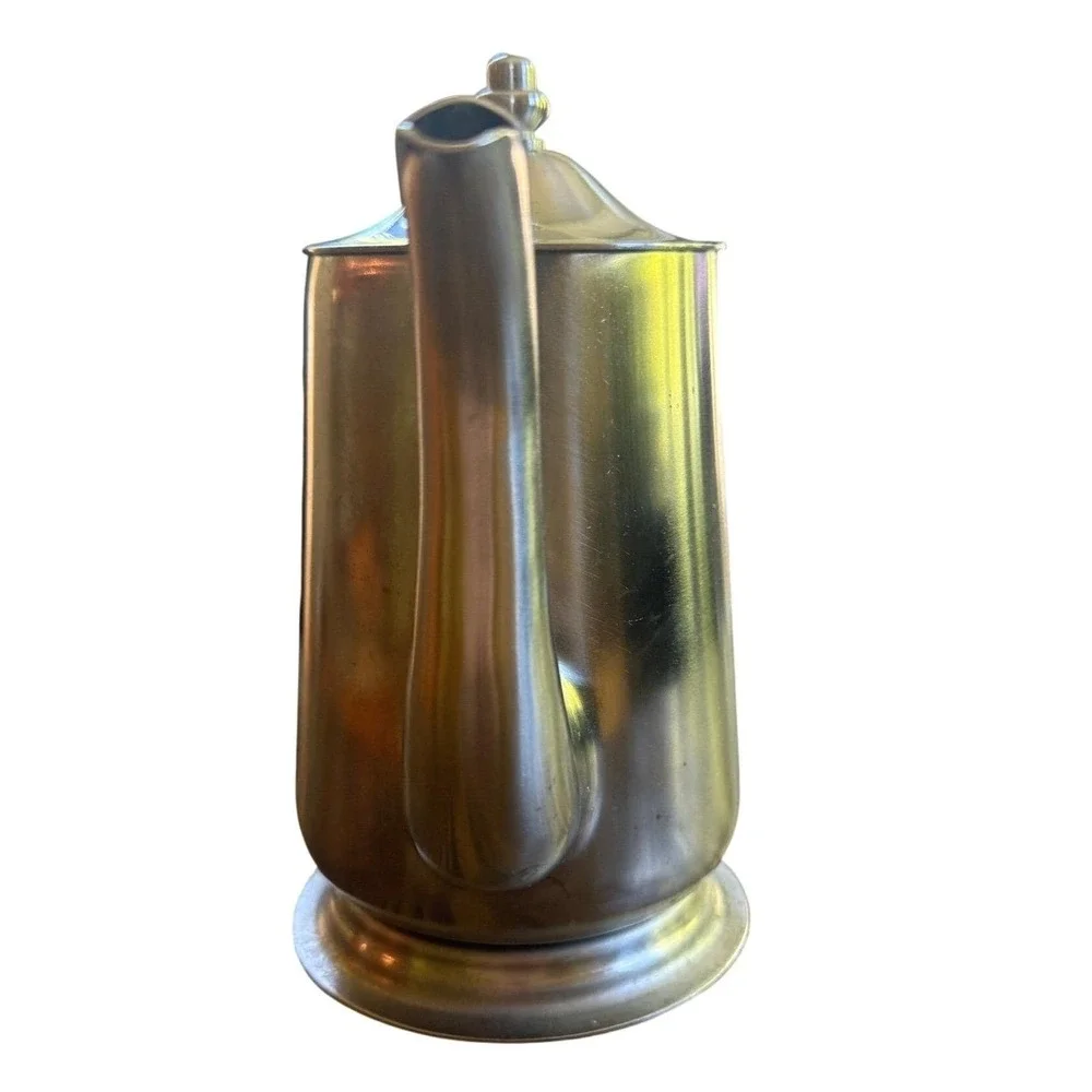 Vintage Brandware Stainless Coffee Pot - MCM Hinged Lid Japan‎ Tea Kettle